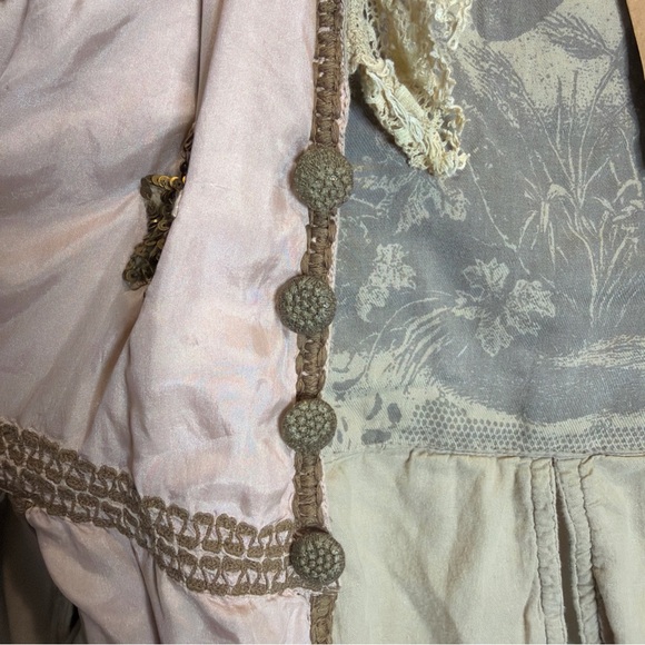 Free People Magnolia Pearl Sequin Star Monique Embellished Lace Trims Jacket OS - Picture 5 of 9